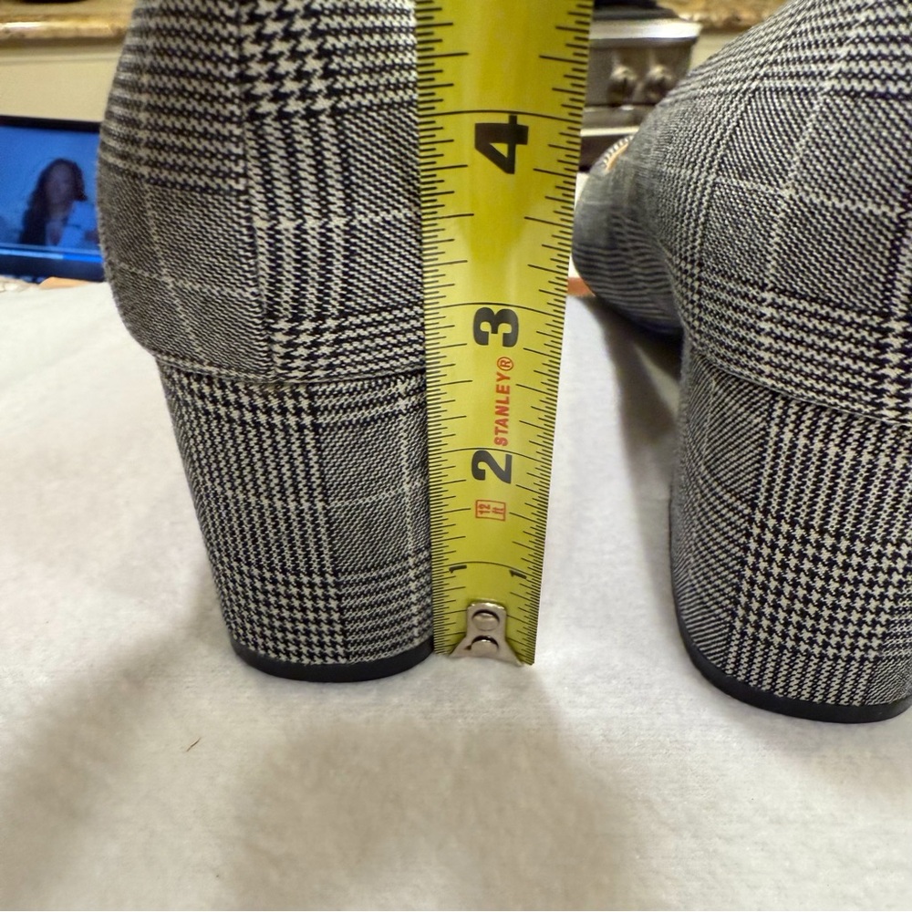 Nine West Plaid Block Heel Pumps. Sz 8 1/2. Preppy, Academia, Office, Classic. - Picture 4 of 10